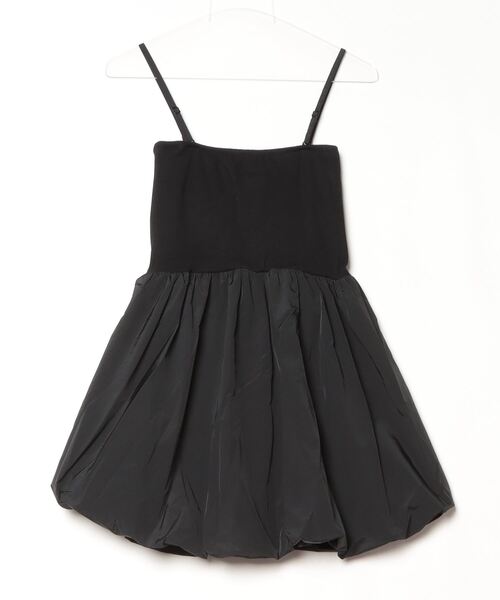 Per sist ence(パーシエンス)の「カップ付き2WAYバルーンミニワンピ/チュニック/キャミソール(ワンピース・レディース・ブラック/オフホワイト・ONE SIZE)」の3枚目の写真
