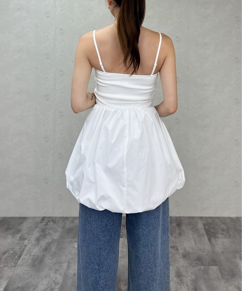 Per sist ence(パーシエンス)の「カップ付き2WAYバルーンミニワンピ/チュニック/キャミソール(ワンピース・レディース・ブラック/オフホワイト・ONE SIZE)」の11枚目の写真