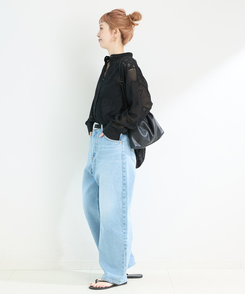 B.C STOCK(ベーセーストック)の「《追加》手洗い可 / レースシャツ(シャツ/ブラウス・レディース・ブラック/ホワイト・FREE)」の5枚目の写真