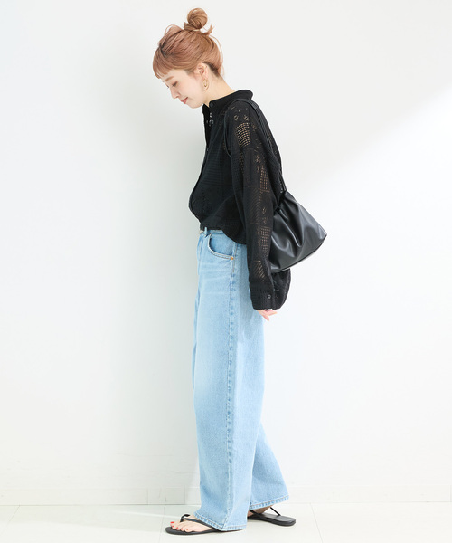B.C STOCK(ベーセーストック)の「《追加》手洗い可 / レースシャツ(シャツ/ブラウス・レディース・ブラック/ホワイト・FREE)」の6枚目の写真