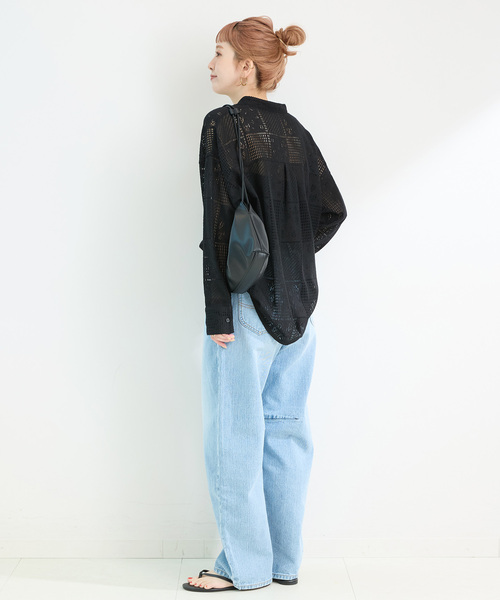 B.C STOCK(ベーセーストック)の「《追加》手洗い可 / レースシャツ(シャツ/ブラウス・レディース・ブラック/ホワイト・FREE)」の7枚目の写真