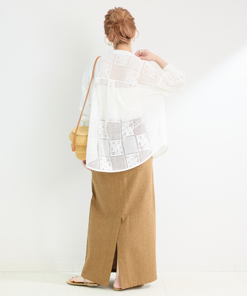B.C STOCK(ベーセーストック)の「《追加》手洗い可 / レースシャツ(シャツ/ブラウス・レディース・ブラック/ホワイト・FREE)」の19枚目の写真