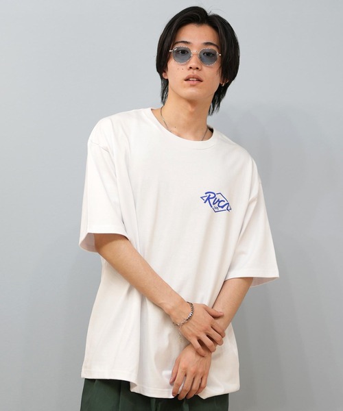 RVCA(ルーカ)の「RVCA/ルーカ 半袖Tシャツ バックプリント ビックシルエット BF04A-201(Tシャツ/カットソー・メンズ・ブラック/カーキ/ホワイト・L/M/S)」の5枚目の写真
