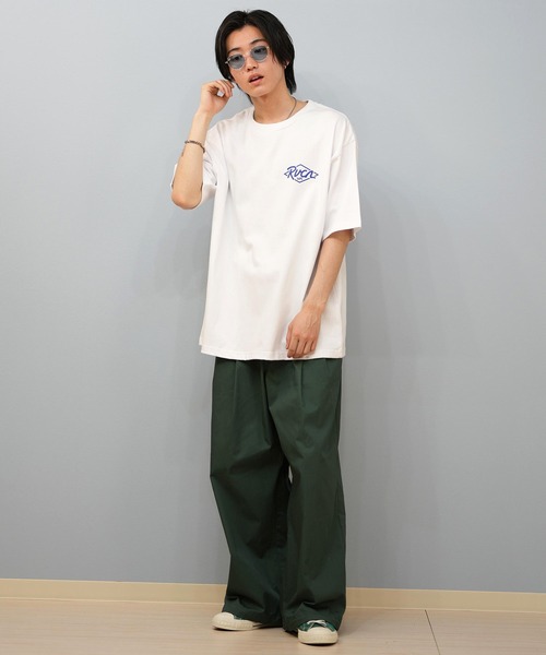 RVCA(ルーカ)の「RVCA/ルーカ 半袖Tシャツ バックプリント ビックシルエット BF04A-201(Tシャツ/カットソー・メンズ・ブラック/カーキ/ホワイト・L/M/S)」の8枚目の写真