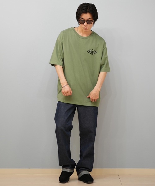RVCA(ルーカ)の「RVCA/ルーカ 半袖Tシャツ バックプリント ビックシルエット BF04A-201(Tシャツ/カットソー・メンズ・ブラック/カーキ/ホワイト・L/M/S)」の21枚目の写真
