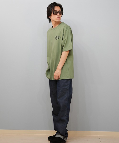 RVCA(ルーカ)の「RVCA/ルーカ 半袖Tシャツ バックプリント ビックシルエット BF04A-201(Tシャツ/カットソー・メンズ・ブラック/カーキ/ホワイト・L/M/S)」の22枚目の写真