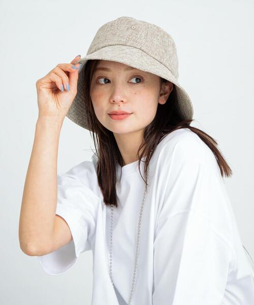 URBAN RESEARCH Sonny Label（アーバンリサーチサニーレーベル）の「折りたたみリネンライクハット（ハット・レディース・ブラウン/ベージュ・ONE）」の2枚目の写真