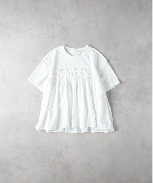 Right-on(ライトオン)の「【HONEYSUCKLE ROSE】接触冷感フロントフリルT(その他トップス・レディース・ダークグレー/オフホワイト・M/L)」の3枚目の写真