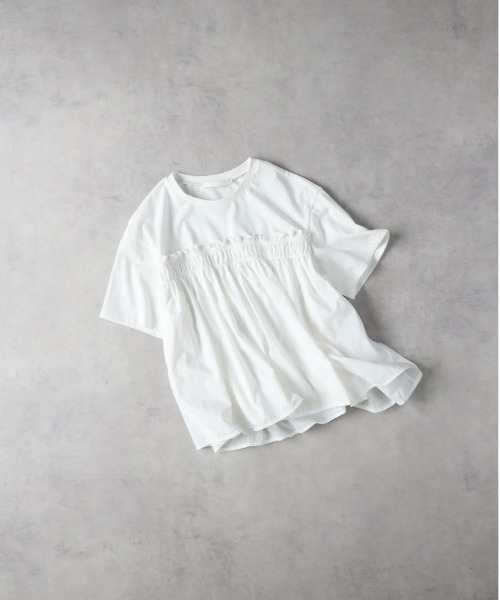 Right-on(ライトオン)の「【HONEYSUCKLE ROSE】接触冷感フロントフリルT(その他トップス・レディース・ダークグレー/オフホワイト・M/L)」の18枚目の写真