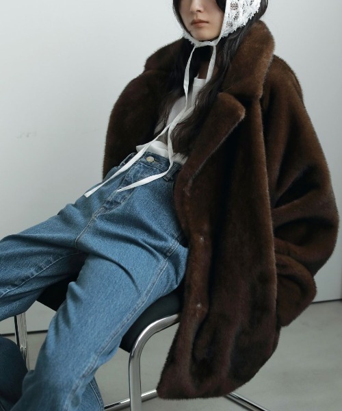 anuke（アンヌーク）の「anuke Eco Minkfur Jacket エコミンクファー