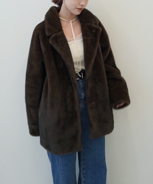 anuke（アンヌーク）の「anuke Eco Minkfur Jacket エコミンクファー