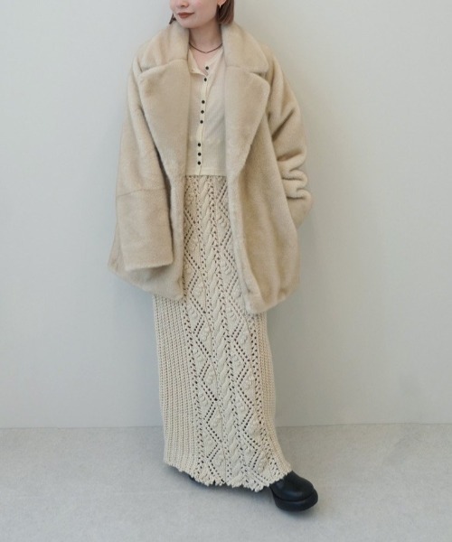 anuke（アンヌーク）の「anuke Eco Minkfur Jacket エコミンクファー