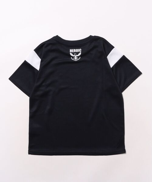 通学に最適 吸水速乾】NAVY 肩切り替え配色Tシャツ（Tシャツ