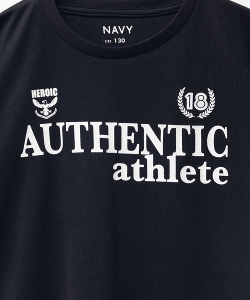 通学に最適 吸水速乾】NAVY 肩切り替え配色Tシャツ（Tシャツ