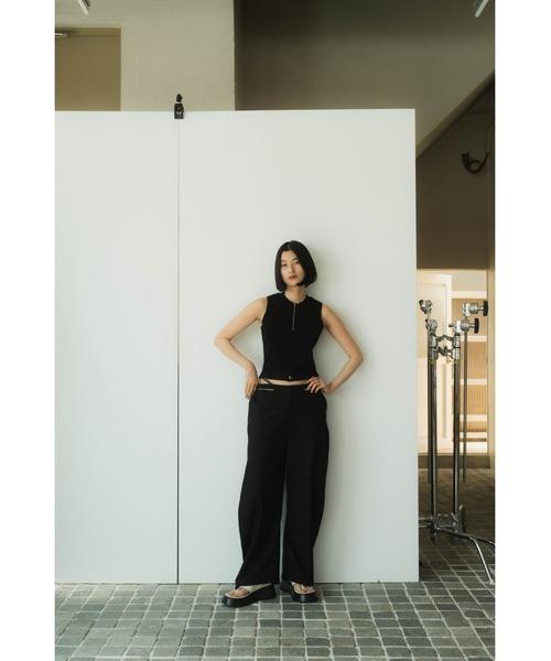half zip knit tank tops（タンクトップ）｜Knuth Marf