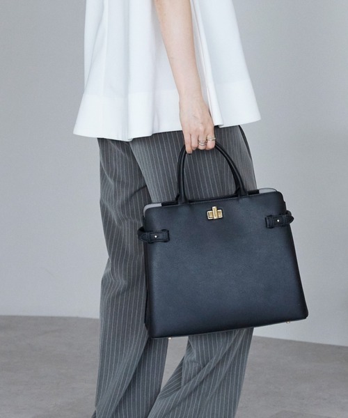 MARK & LONA◆/トートバッグ/WHT/MCS-1C-SB14/ブラック MARK & LONA◇/トートバッグ/WHT/MCS-1C-SB14/ブラック MARK