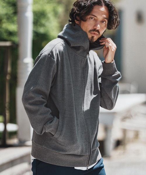 mpa3833- Soft Drape Zip Up Parka ジップパーカー（パーカー