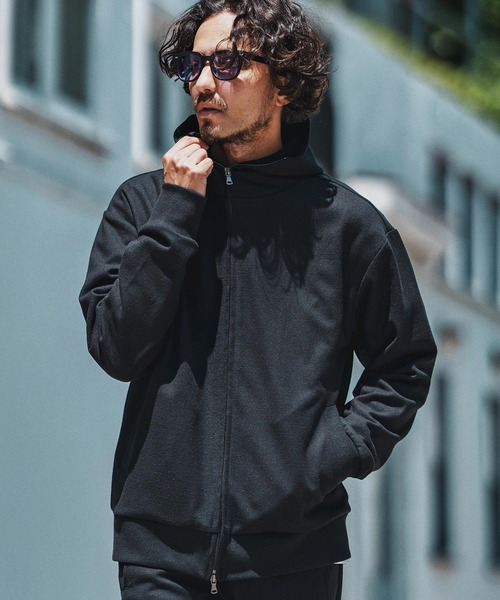 mpa3833- Soft Drape Zip Up Parka ジップパーカー（パーカー