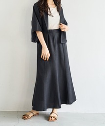 【セットアップ対応】リネンライク マーメイドスカート