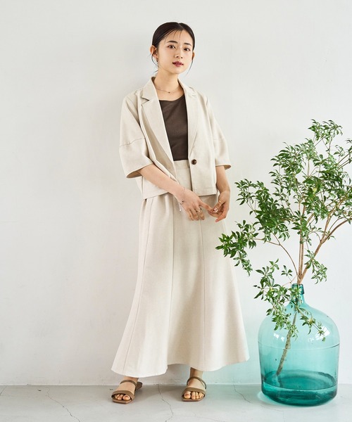 リネンロングマーメイドスカート  M Loungedress スカート リネンマーメイドスカート : ZOZOTOWN