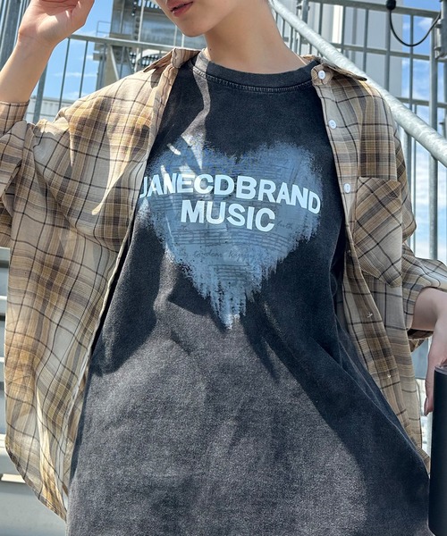 SpRay（スプレイ）の「シアーチェックBIGシャツ（シャツ/ブラウス・レディース・ベージュ/ブラック・FREE）」の12枚目の写真