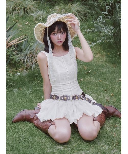 Darich コットンレースミニワンピース コットンレースミニワンピース（ワンピース）｜Darich