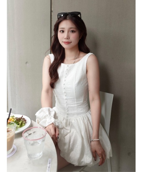 コットンレースミニワンピース（ワンピース）｜Darich