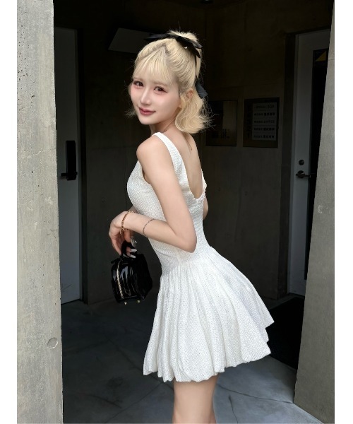 Darich コットンレースミニワンピース コットンレースミニワンピース（ワンピース）｜Darich