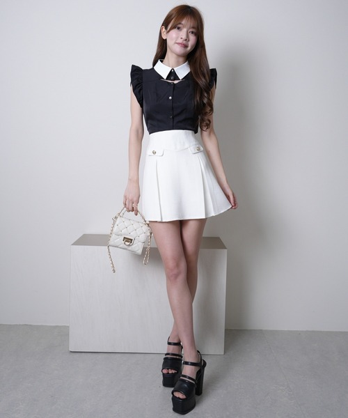 LIPSERVICE（リップサービス）の「デコルテオープンフリルスリーブブラウス（シャツ/ブラウス・レディース・ホワイト/その他1/ブラック・FREE）」の22枚目の写真