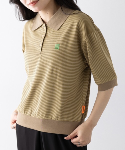 tシャツ 「UNIVERSAL OVERALL」BORDER POLO TEE U2522251 レディース セール】【UNIVERSAL OVERALL】BORDER POLO TEE U2522251（T