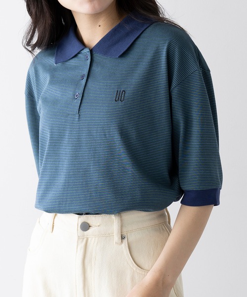 tシャツ 「UNIVERSAL OVERALL」BORDER POLO TEE U2522251 レディース セール】【UNIVERSAL OVERALL】BORDER POLO TEE U2522251（T
