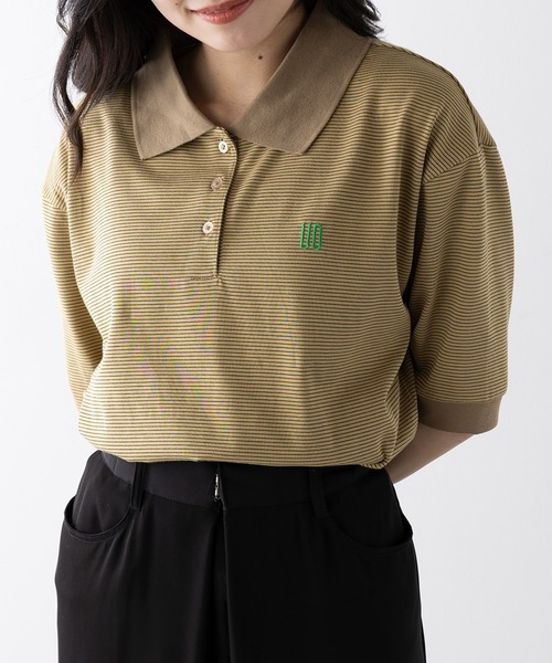 セール】【UNIVERSAL OVERALL】BORDER POLO TEE U2522251（T