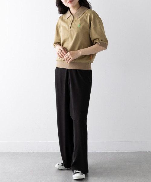 tシャツ 「UNIVERSAL OVERALL」BORDER POLO TEE U2522251 レディース セール】【UNIVERSAL OVERALL】BORDER POLO TEE U2522251（T