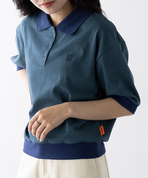 tシャツ 「UNIVERSAL OVERALL」BORDER POLO TEE U2522251 レディース セール】【UNIVERSAL OVERALL】BORDER POLO TEE U2522251（T