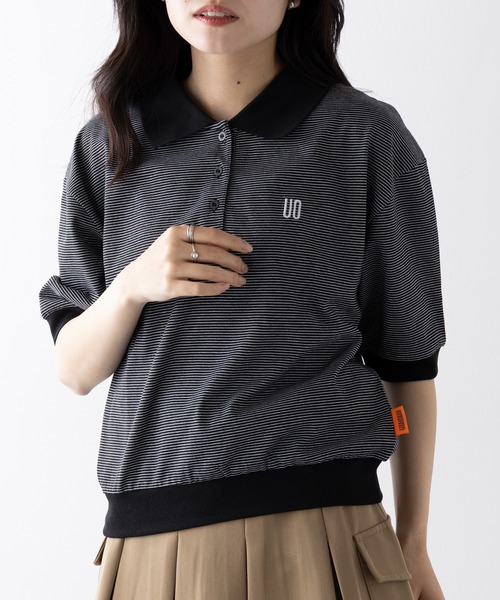 tシャツ 「UNIVERSAL OVERALL」BORDER POLO TEE U2522251 レディース セール】【UNIVERSAL OVERALL】BORDER POLO TEE U2522251（T