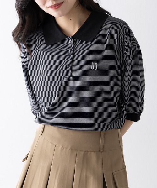 tシャツ 「UNIVERSAL OVERALL」BORDER POLO TEE U2522251 レディース セール】【UNIVERSAL OVERALL】BORDER POLO TEE U2522251（T