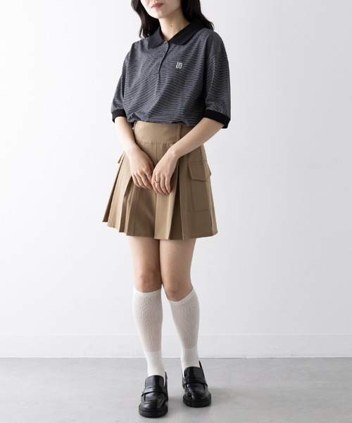 tシャツ 「UNIVERSAL OVERALL」BORDER POLO TEE U2522251 レディース セール】【UNIVERSAL OVERALL】BORDER POLO TEE U2522251（T