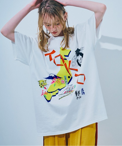 RNA(アールエヌエー)の「M2516 PINKMOTEL 東京メモリーT(Tシャツ/カットソー・レディース・ホワイト/ピンク・MEDIUM)」の1枚目の写真