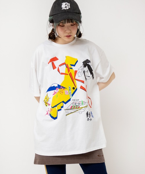 RNA(アールエヌエー)の「M2516 PINKMOTEL 東京メモリーT(Tシャツ/カットソー・レディース・ホワイト/ピンク・MEDIUM)」の5枚目の写真