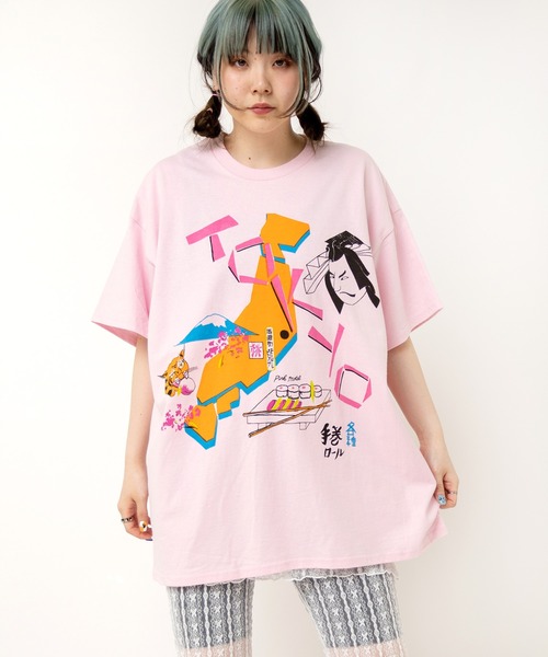 RNA(アールエヌエー)の「M2516 PINKMOTEL 東京メモリーT(Tシャツ/カットソー・レディース・ホワイト/ピンク・MEDIUM)」の8枚目の写真