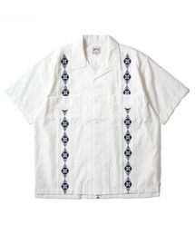 HOUSTON（ヒューストン）の「HOUSTON ヒューストン BOTANICAL EMB CUBA SHIRT ボタニカル デザイン刺繍 キューバシャツ / 開襟シャツ（シャツ/ブラウス・メンズ）」