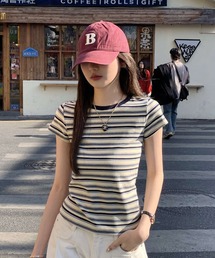 HALEY PESCA/ミックスボーダーTシャツ