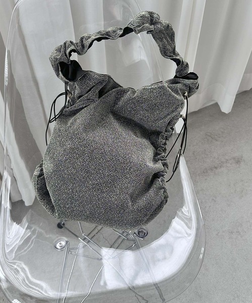 Jewelobe（ジュエローブ）の「シルエットアレンジラメショルダーバッグ（ショルダーバッグ・レディース・ライトグレー/チャコールグレー・FREE）」の7枚目の写真