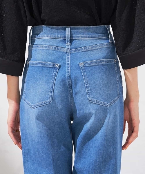 a.v.v（アーヴェヴェ）の「【接触冷感/ストレッチ】デニムストレートパンツ（デニムパンツ・レディース・ライトグレー/ブルー・40/36/34/38/42）」の6枚目の写真