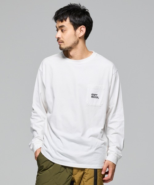 KRIFF MAYER(クリフメイヤー)の「【コットン100%ボディ】外遊びイラストロンT(ロゴ)(Tシャツ/カットソー・メンズ・オフホワイト/グレー/ブラック/オレンジ/ライトグリーン/ブルー・MEDIUM/LARGE/X-LARGE)」の8枚目の写真