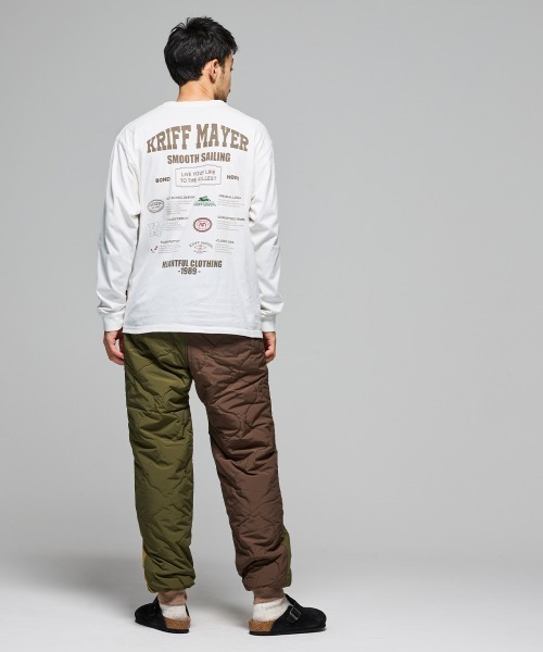 KRIFF MAYER(クリフメイヤー)の「【コットン100%ボディ】外遊びイラストロンT(ロゴ)(Tシャツ/カットソー・メンズ・オフホワイト/グレー/ブラック/オレンジ/ライトグリーン/ブルー・MEDIUM/LARGE/X-LARGE)」の9枚目の写真