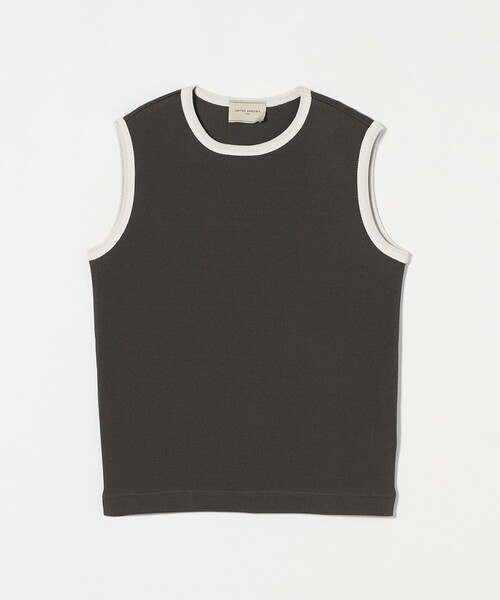 リブバイカラーパイピング ノースリーブカットソー（Tシャツ