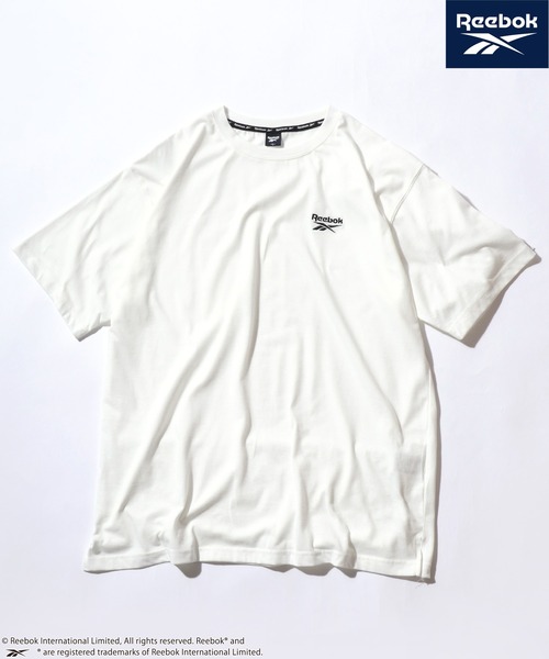 Reebok(リーボック)の「Reebok(リーボック)ワンポイントロゴ刺繍 無地Tシャツ/ユニセックス/半袖/ビッグシルエット(Tシャツ/カットソー・メンズ・ネイビー/ホワイト/ホワイト系その他2/ブラック系その他/ブラック/ホワイト系その他・L/LL/M)」の2枚目の写真