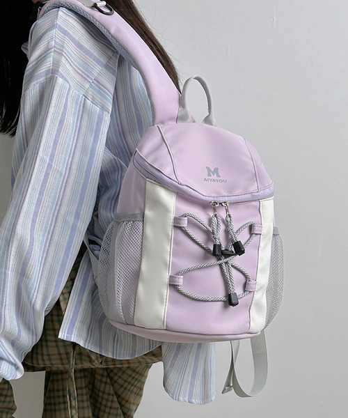 TABI PAL(タビパル)の「ドローコード バックパック(バックパック/リュック・レディース・ベージュ/Lilac/ブラック/サックスブルー/グレー・FREE)」の1枚目の写真