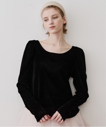 LA BELLE ETUDE | シアーベロアパフギャザーTOPS(Tシャツ/カットソー)